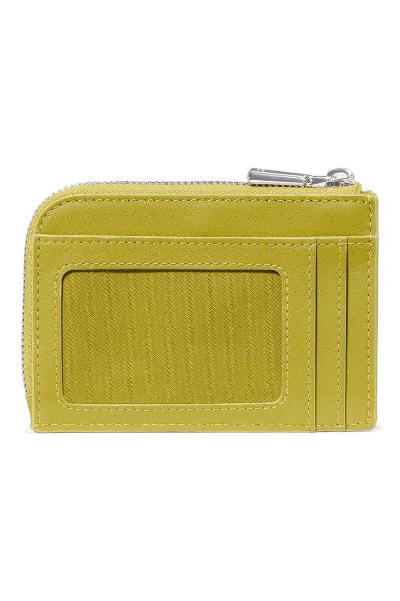 Mini Suede Zip Card Case, Alternate, color, LAUREL LEAF
