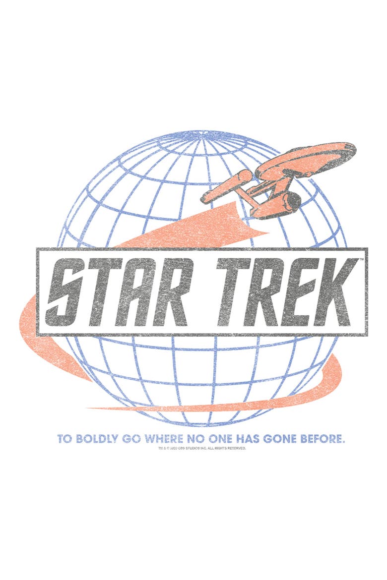 Mens Star Trek The Original Series Go Where No One Has Gone Before T Shirt, Alternate, color, White