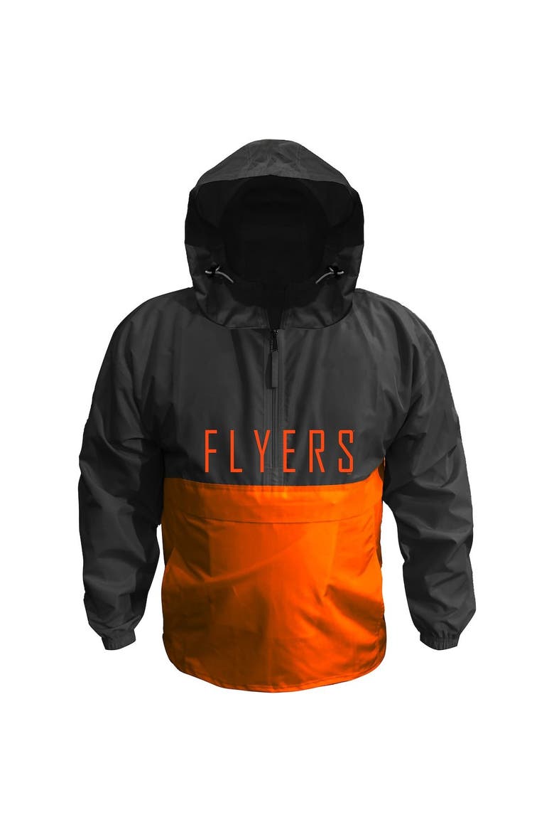 Men's Black Philadelphia Flyers Big & Tall Anorak Half-Zip Pullover Hoodie, Main, color, Black