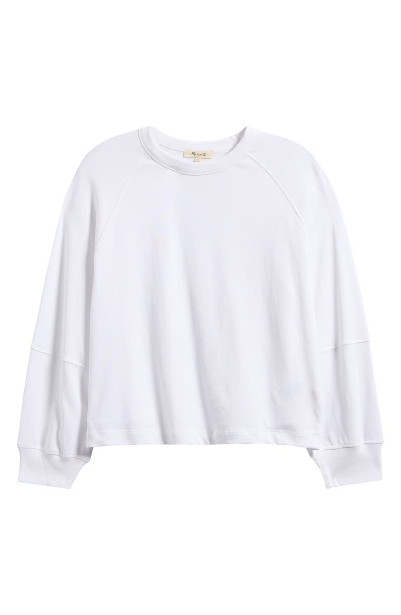 Madewell Relaxed Long Sleeve Raglan T-Shirt, Alternate, color, Eyelet White