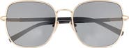QUAY Uptown 58mm Polarized Round Sunglasses