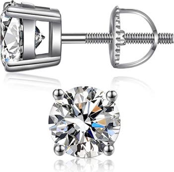 Sterling Silver Screw-back Round Studs