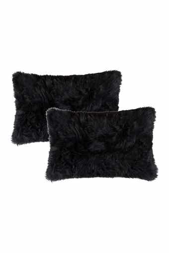 NATURAL New Zealand Genuine Sheepskin Shearling Pillow - Set of 2