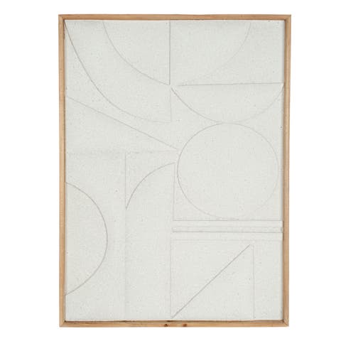 Carved Raised Shapes in Wall Art