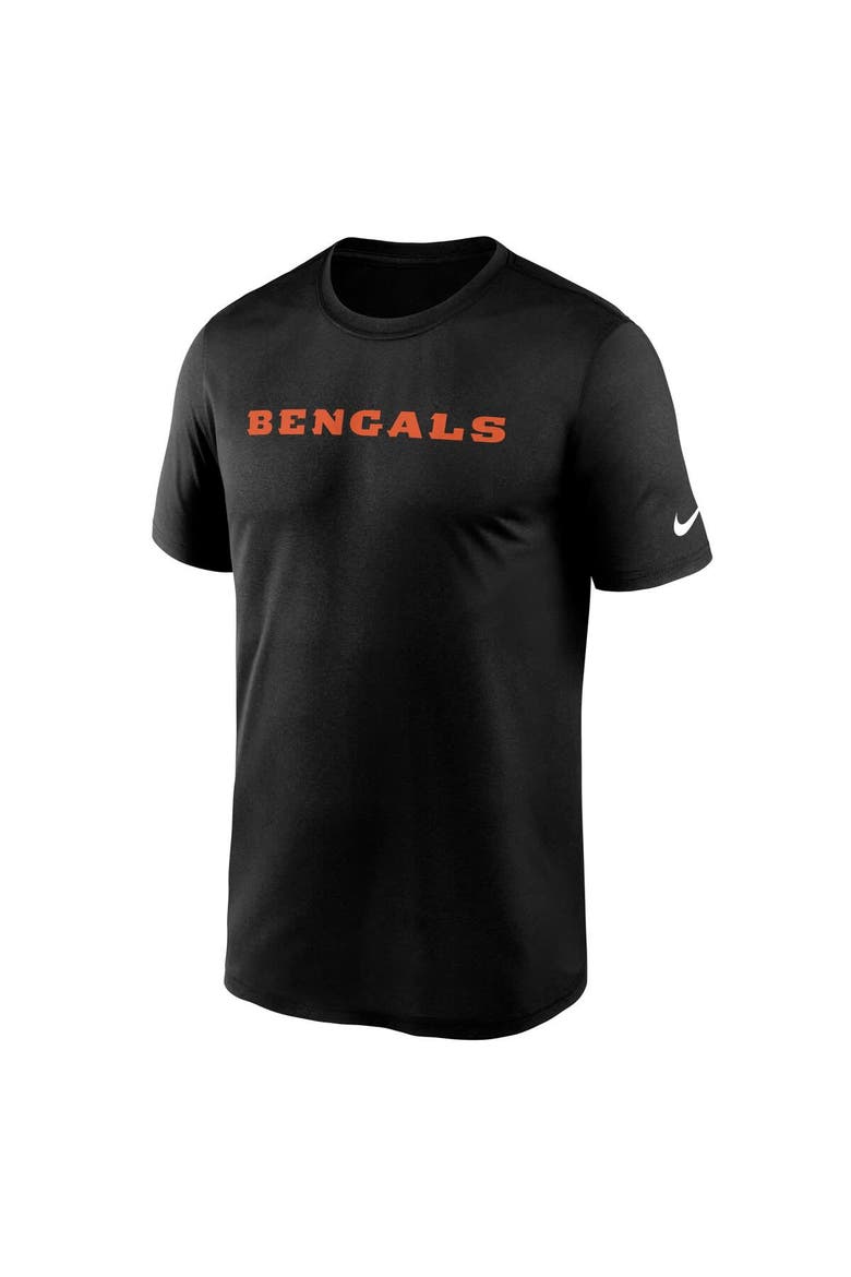 Men's Nike Black Cincinnati Bengals Primetime Legend Wordmark Dri-FIT T-Shirt, Alternate, color, Black