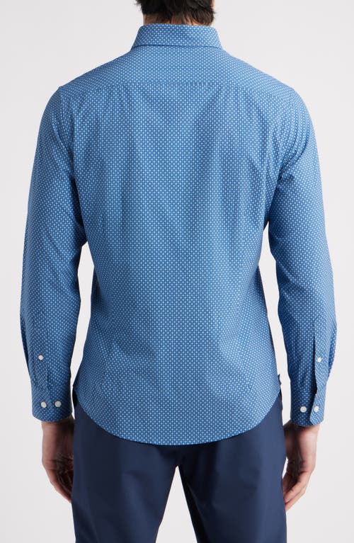Mizzen + Main Mizzen+main Leeward Trim Fit Neat Floral No Tuck Performance Button-up Shirt