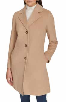 Calvin Klein Notch Wool Blend Coat
