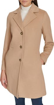 Calvin Klein Notch Wool Blend Coat