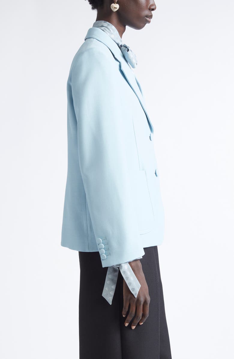 Valentino Garavani Solid Crepe Couture Sport Coat, Alternate, color, Grey/ Blue