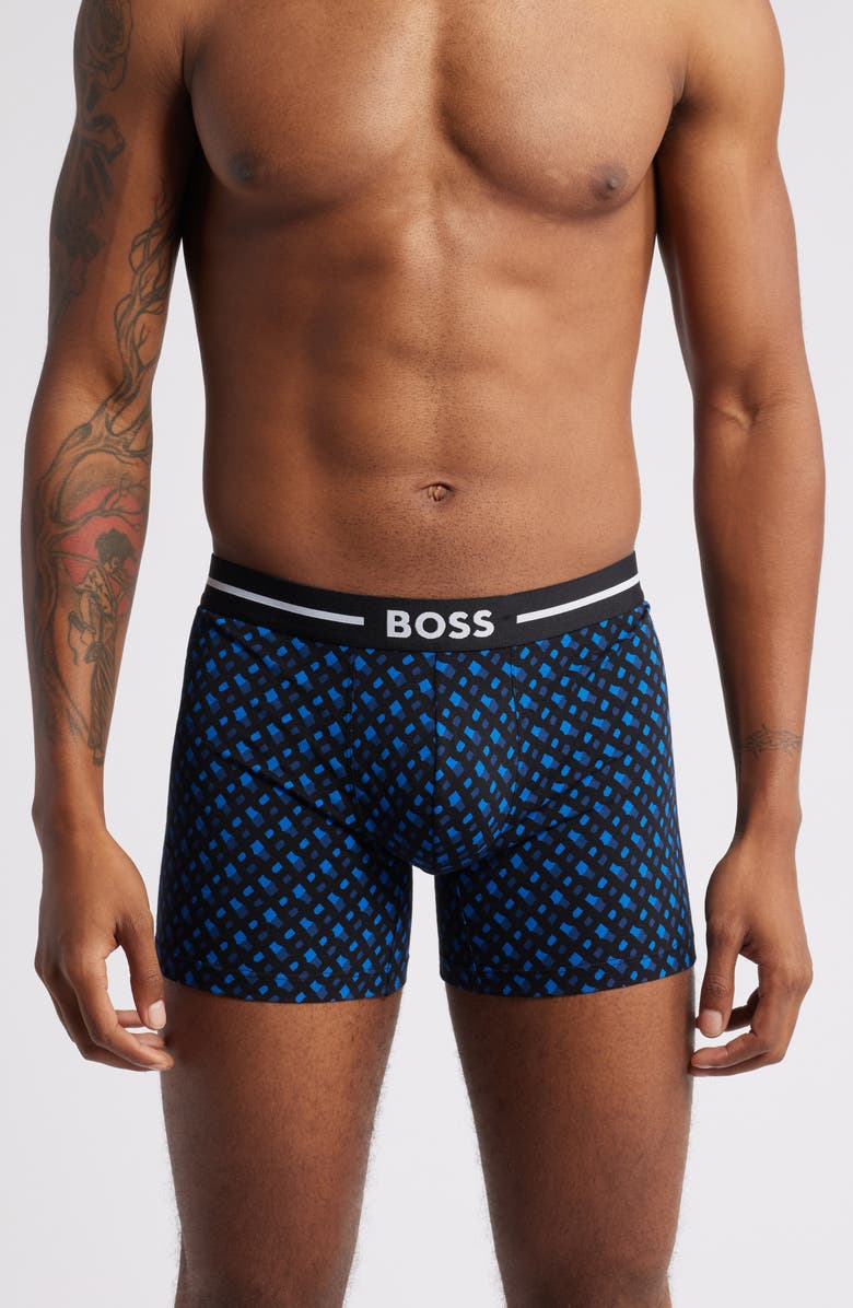 HUGO Assorted 3-Pack Bold Stretch Cotton Boxer Briefs, Main, color, 