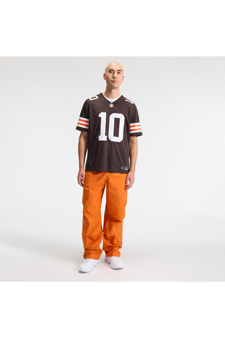 Men's Nike Quinshon Judkins Brown Cleveland Browns Team Vapor F.U.S.E. Stitched Limited Jersey, Alternate, color, Brown