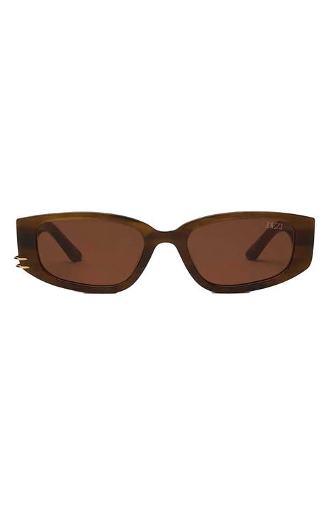 Cuffed 53mm Square Sunglasses