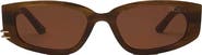 DEZI Cuffed 53mm Square Sunglasses