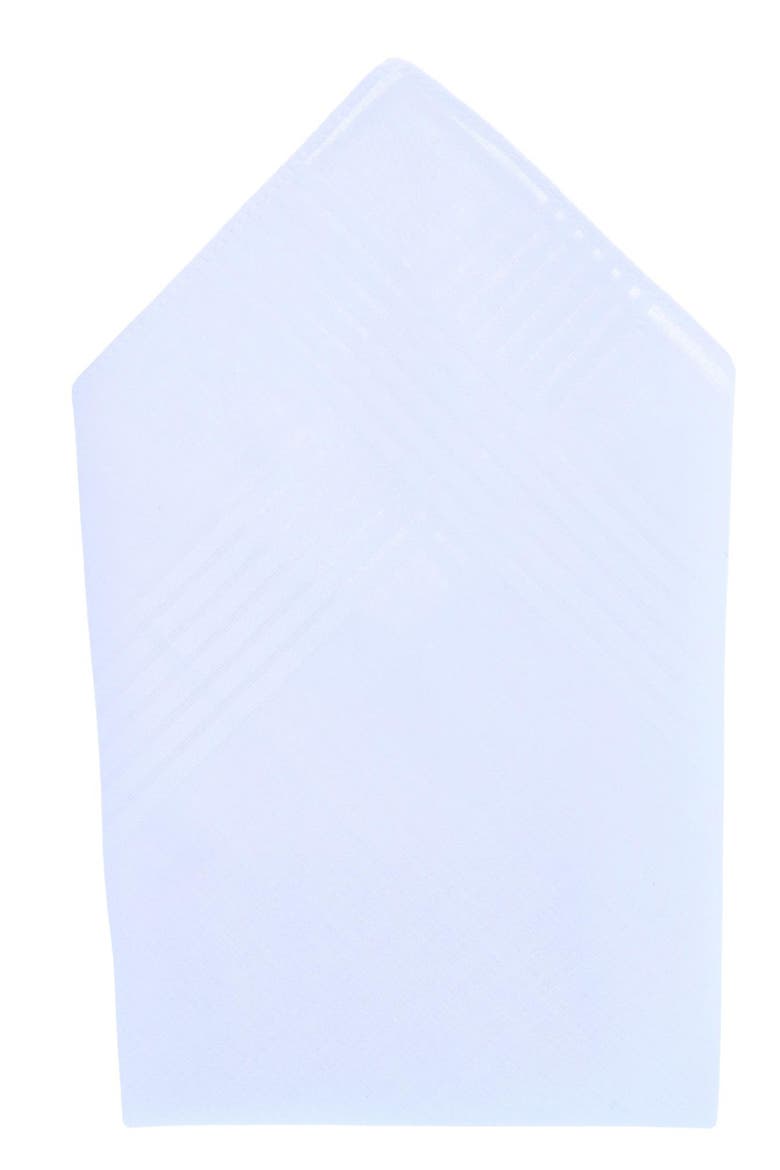 Baker's Dozen 13-Pack Cotton Handkerchiefs, Alternate, color, WHITE