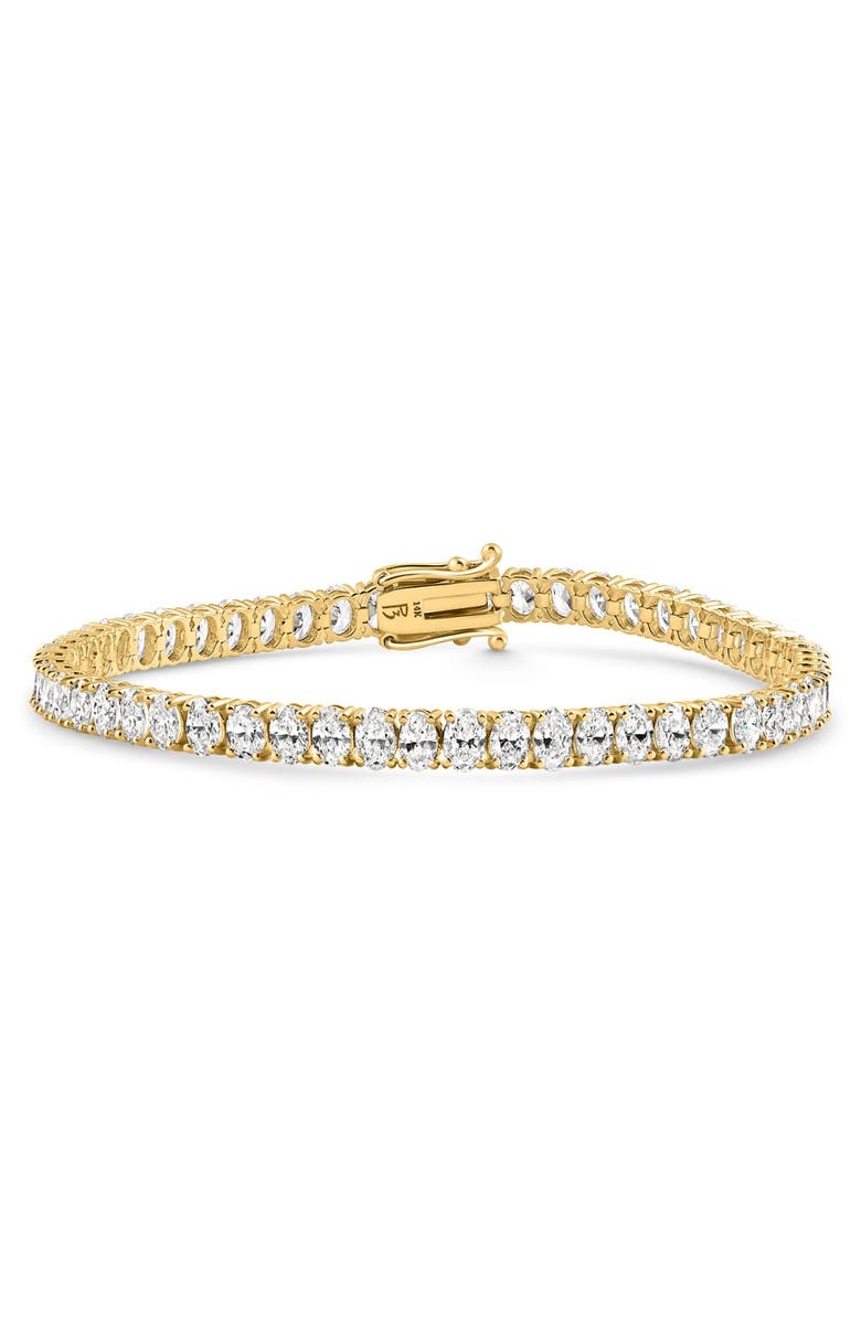 Bliss Diamond 10Ct Oval Diamond Tennis Bracelet 14k Gold 7" Lab Grown, Alternate, color, 14K Yellow Gold