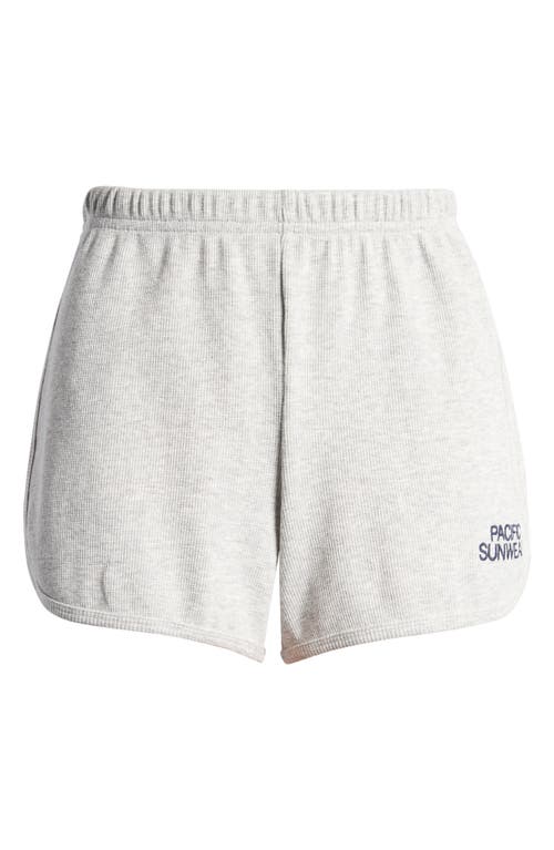 Pacsun Relaxed Fit Waffle Knit Shorts In Gray