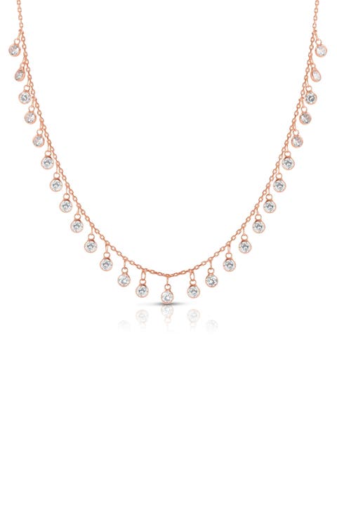 Cubic Zirconia Charm Necklace