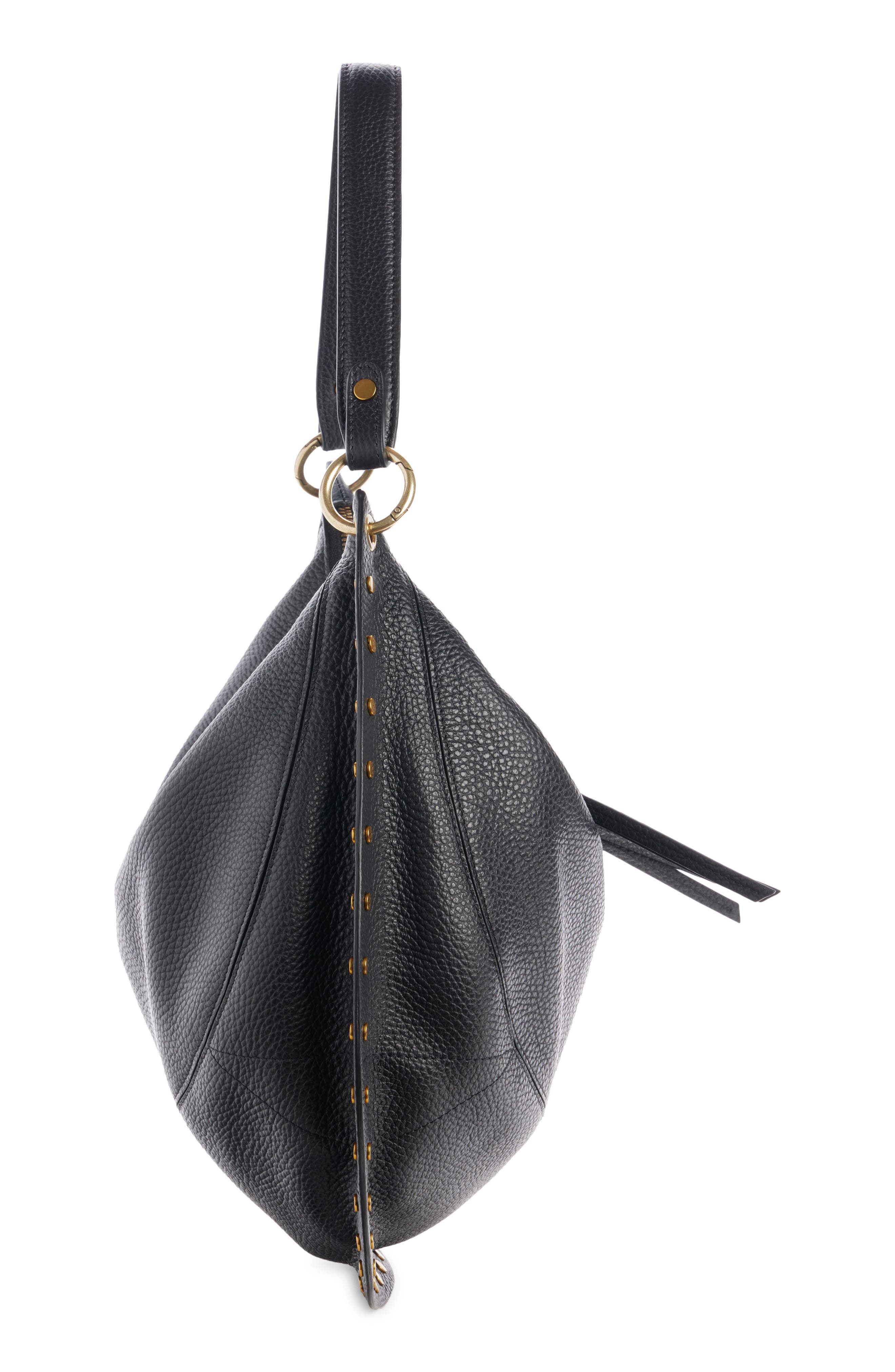 Oskan Soft Leather Hobo, Alternate, color, BLACK 01BK
