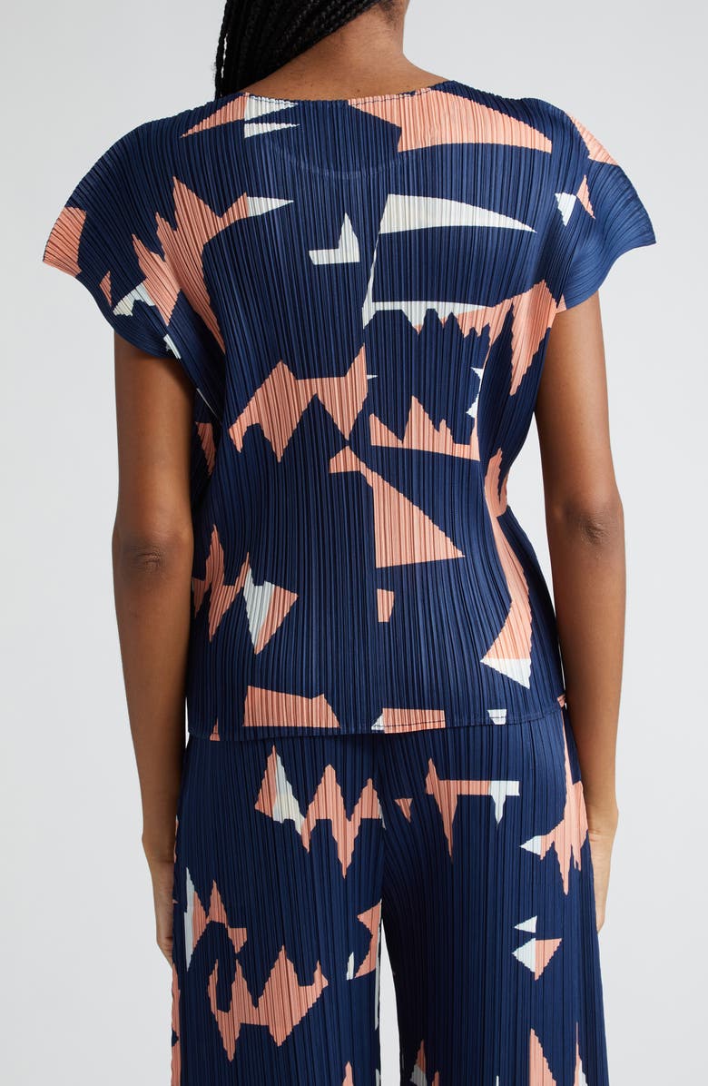Pleats Please Issey Miyake Lucid Print Pleated Top, Alternate, color, 