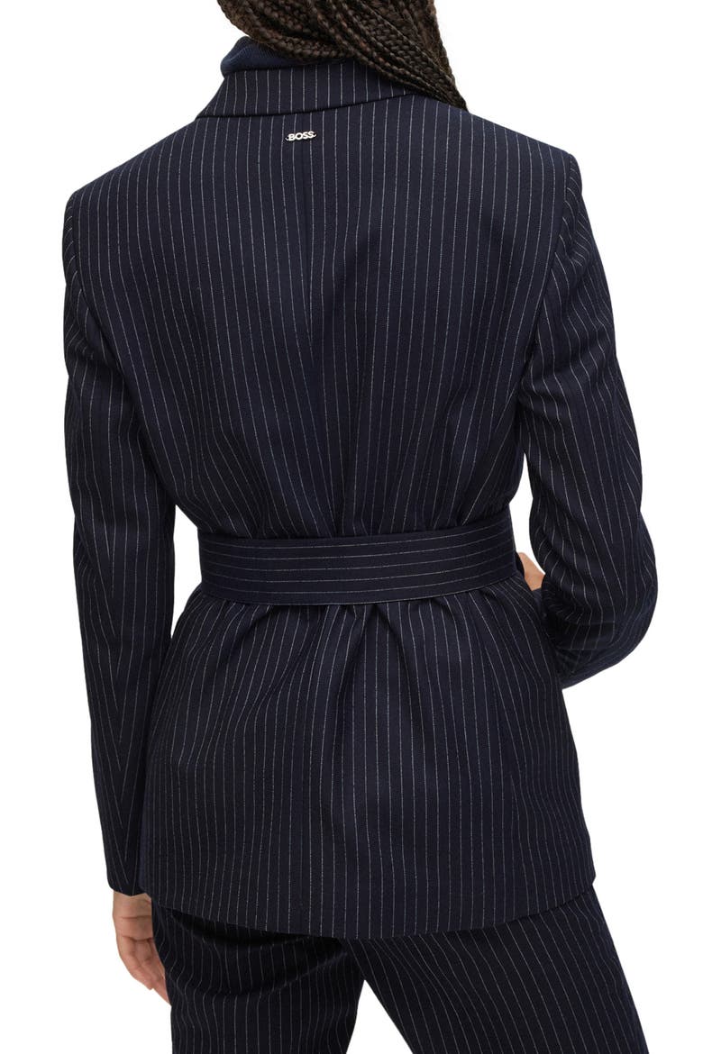 Jesene Belted Pinstripe Blazer, Alternate, color, OPEN MISCELLANEOUS