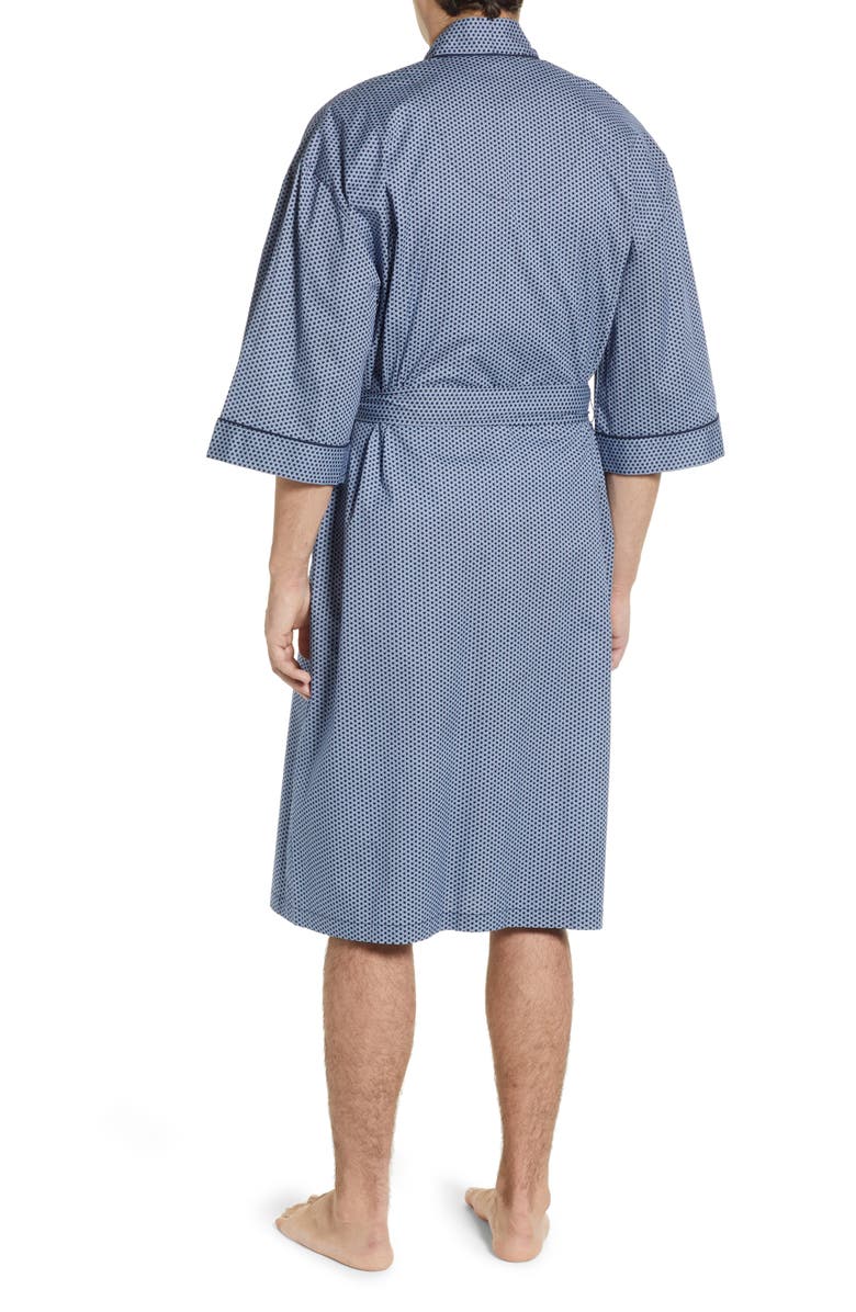 Majestic International Men's Print Stretch Cotton Robe, Alternate, color, 
