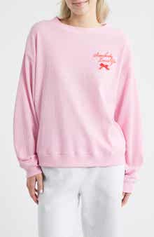 THE MAYFAIR GROUP Somebody Loves You Waffle Knit Graphic Top