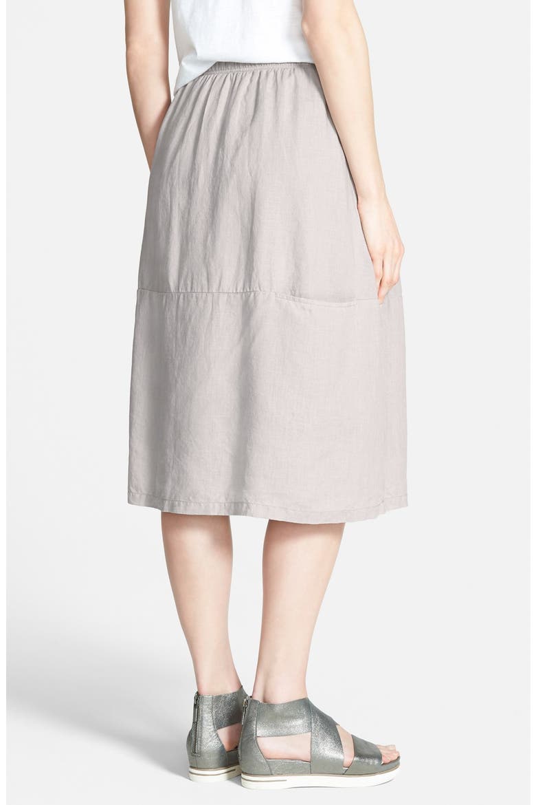 Organic Linen Skirt, Alternate, color, SILVER