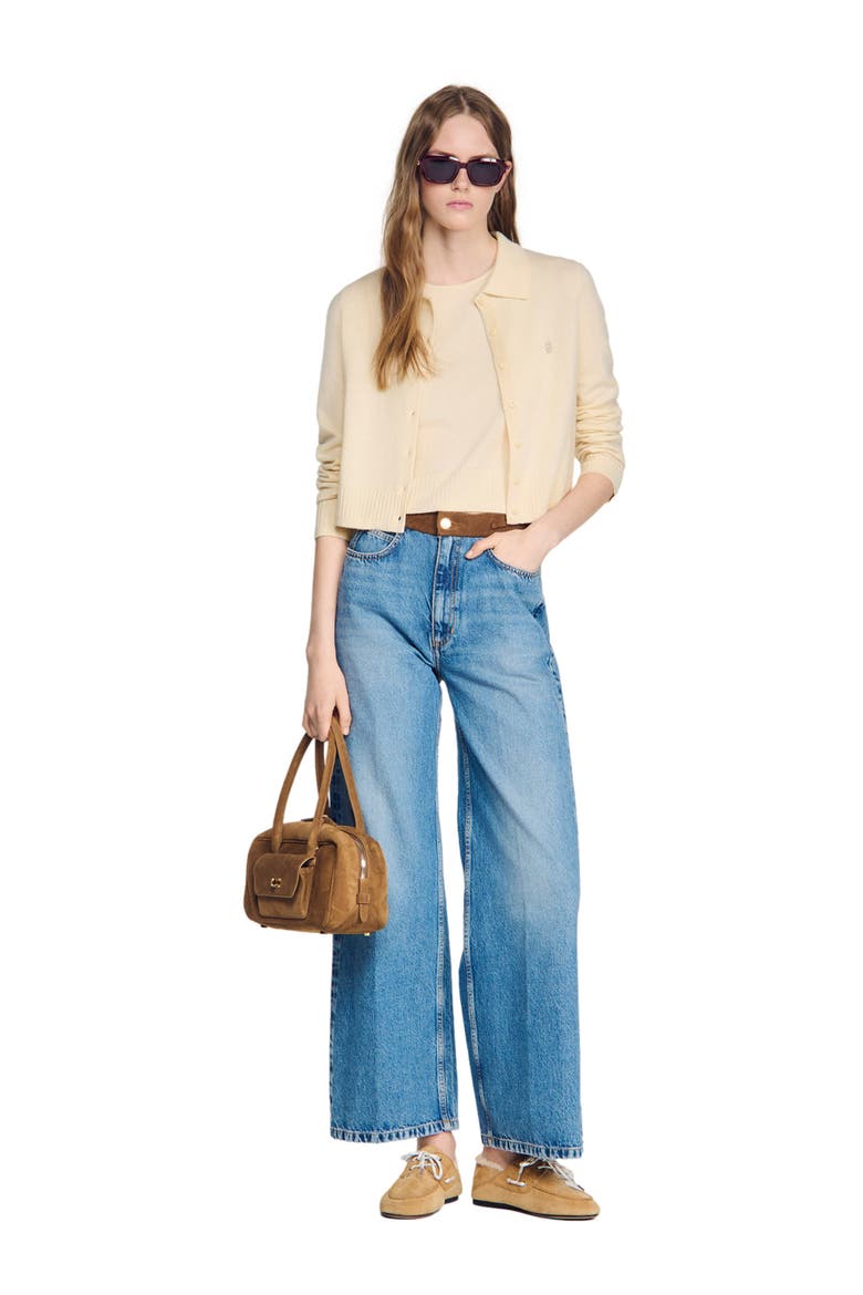 Shirt-collar cardigan, Alternate, color, Vanilla