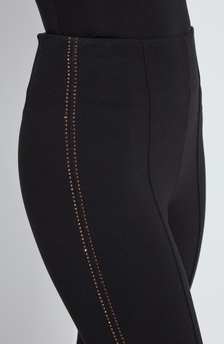 Lysse Crystal Embellished Ankle Flare Pants, Alternate, color, Black