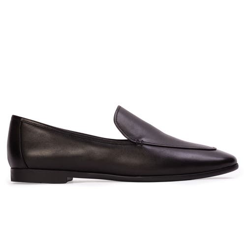 Black Suede Studio Allie Leather Loafer In Black