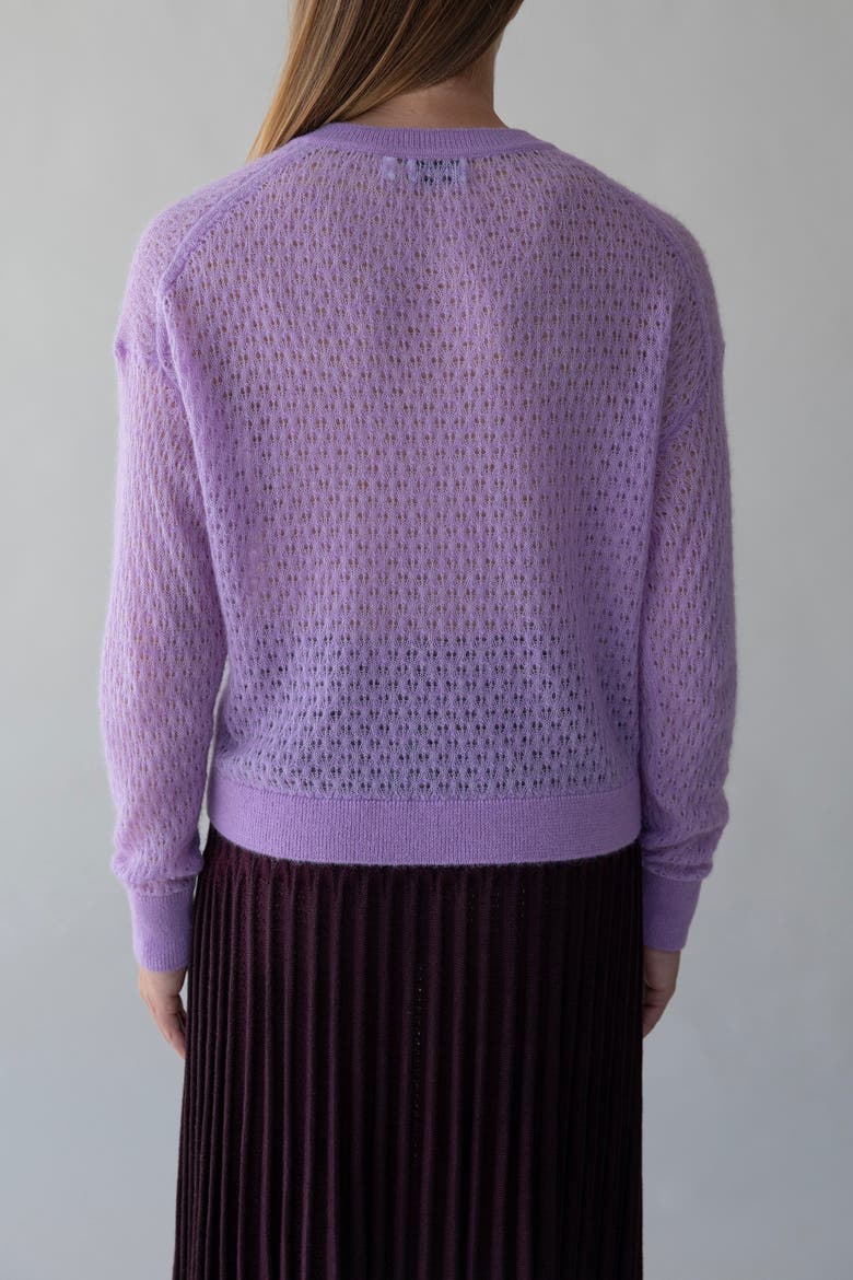 Lacey Pointelle Pullover, Alternate, color, IRIS