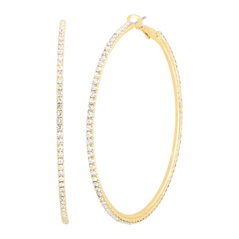Gold Textured Hoop Earrings