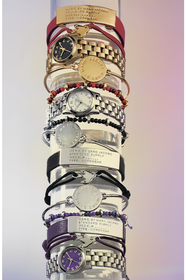 'Classic Marc' Disc Skinny Bangle, Alternate, color, SILVER
