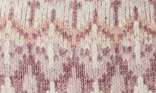 Steve Madden Suzette Fair Isle Knit Microshorts In Neutral