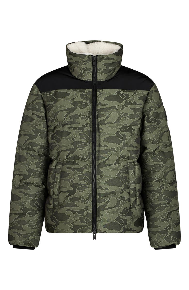 Moose Knuckles Kings Camo Jacquard Down Puffer Jacket, Alternate, color, Moss Camo