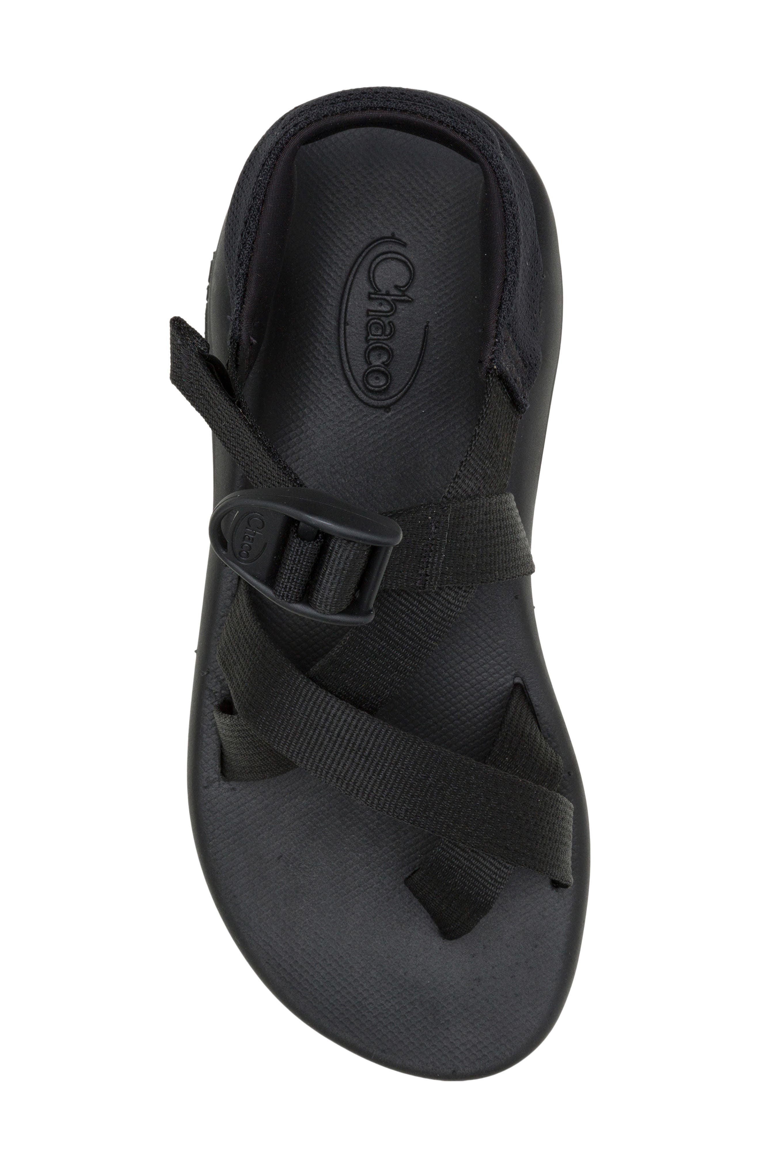 Chaco CushZ Toe Loop Sandal, Alternate, color, Black