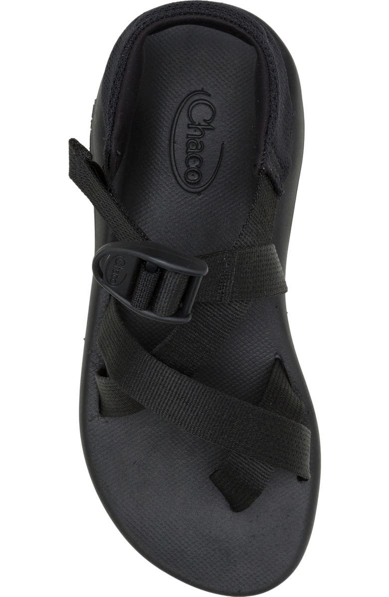 Chaco CushZ Toe Loop Sandal, Alternate, color, Black