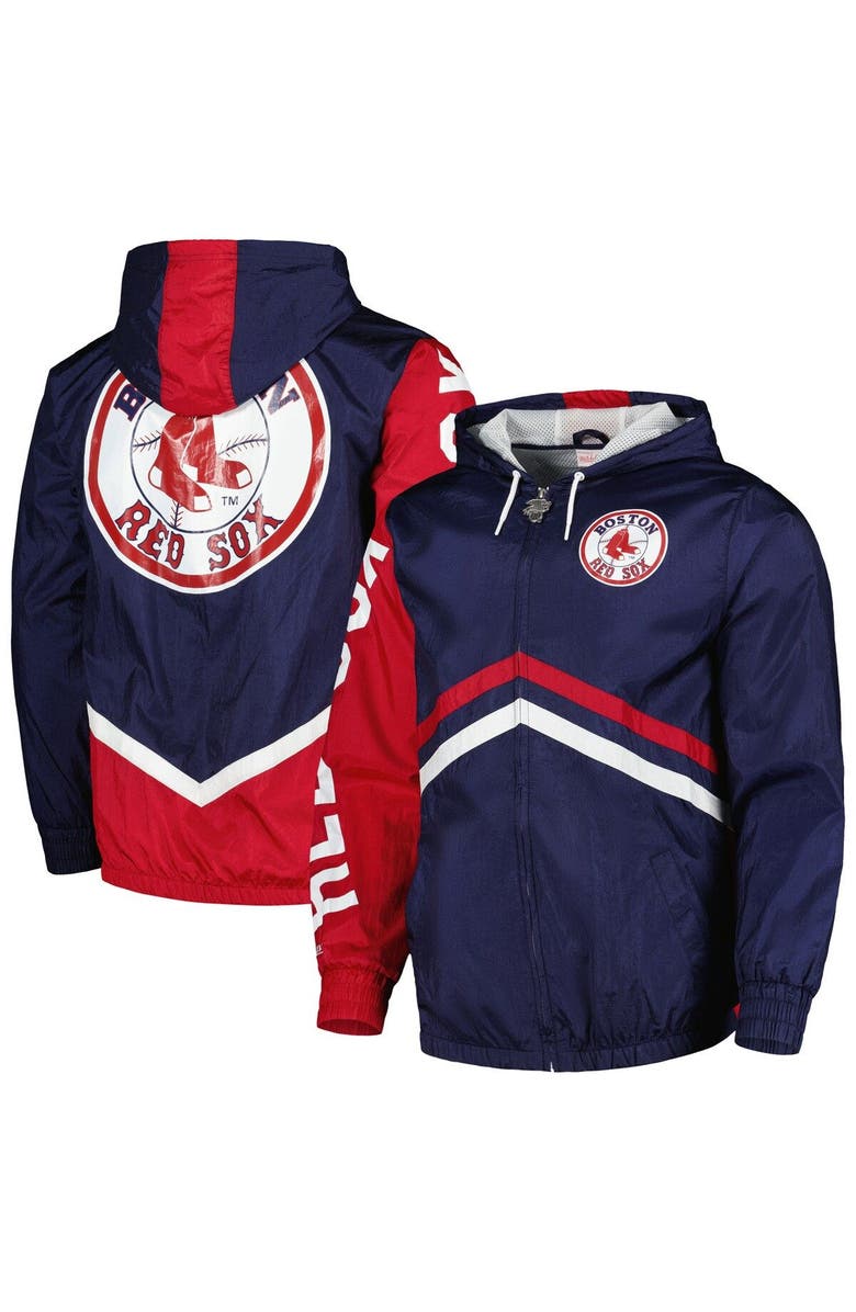 Mitchell & Ness Men's Mitchell & Ness Navy Boston Red Sox Undeniable Full-Zip Hoodie Windbreaker Jacket, Main, color, Navy