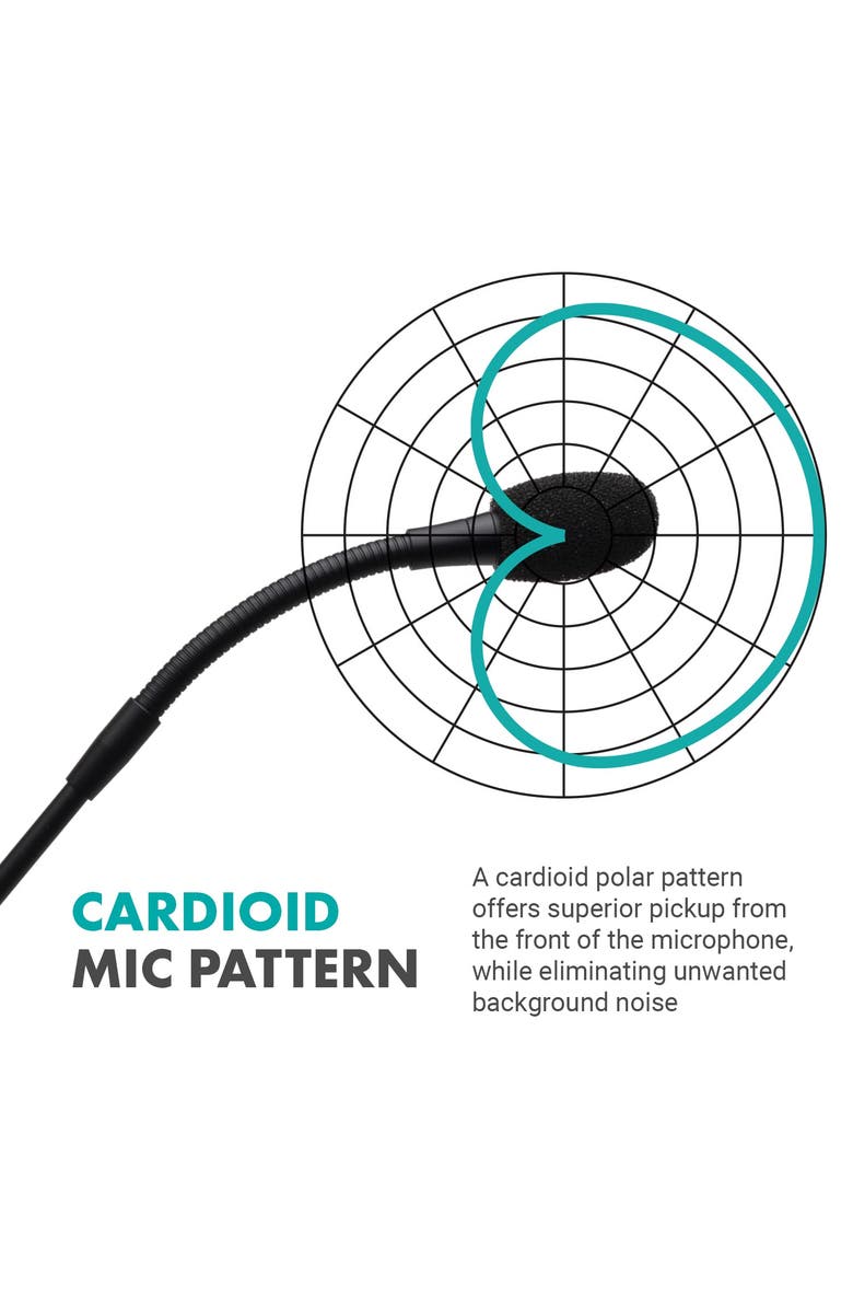 MOVO GM-7 USB Gooseneck Microphone for Computers, Alternate, color, Black