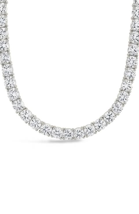Marisol Round Cut Cubic Zirconia Tennis Necklace