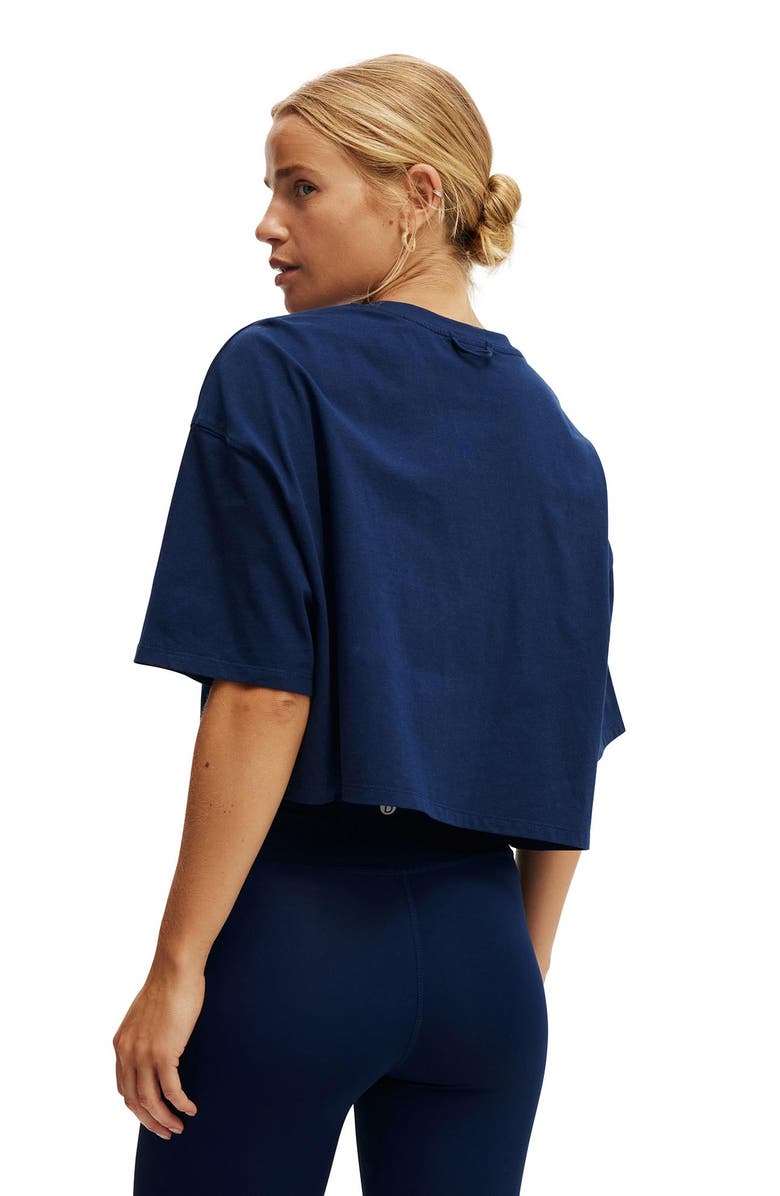 COTTON ON BODY Women's Active Cropped Graphic Tee, Alternate, color, Heritage Blue Body Wellness