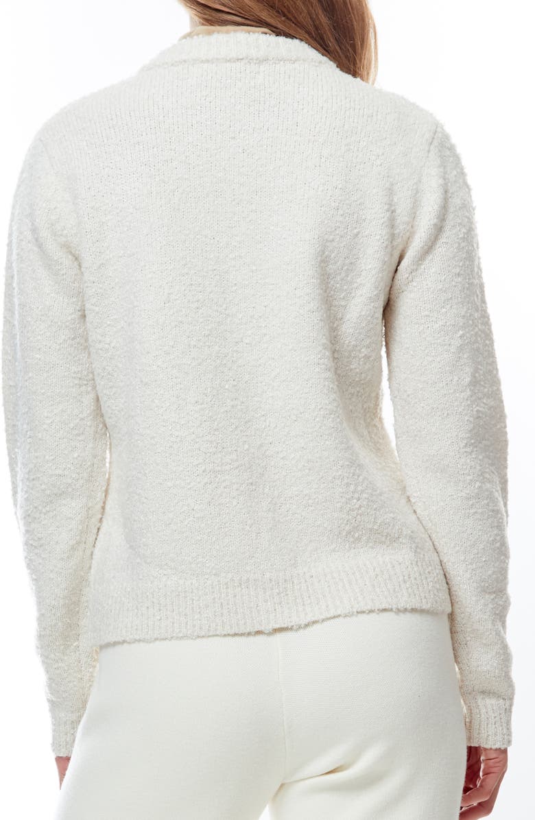 BY DESIGN Franca Bouclé Cardigan, Alternate, color, Gardenia