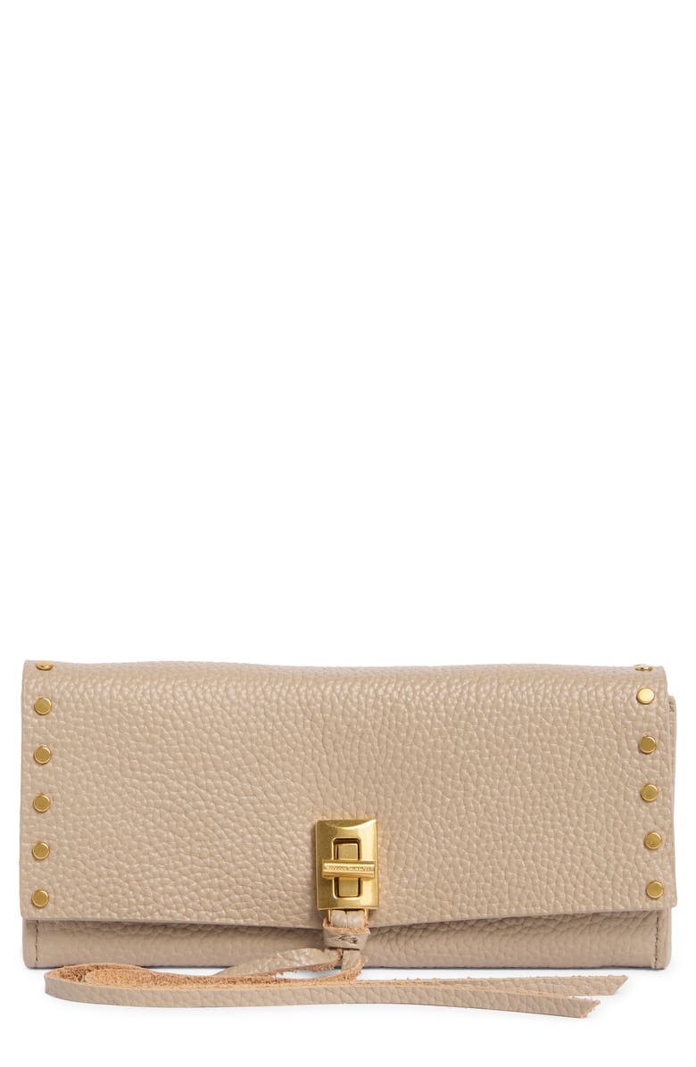 Rebecca Minkoff Darren Leather Continental Wallet, Main, color, Mushroom