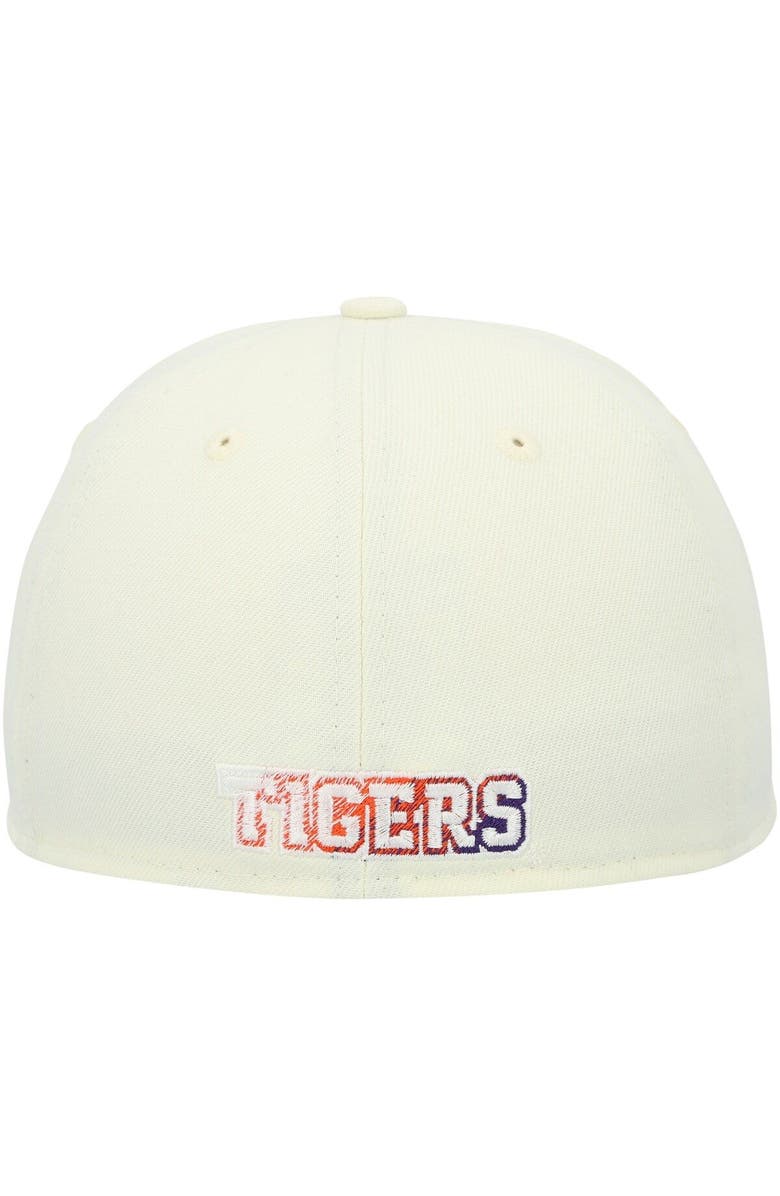 New Era Men's New Era White Clemson Tigers Chrome Color Dim 59FIFTY Fitted Hat, Alternate, color, 