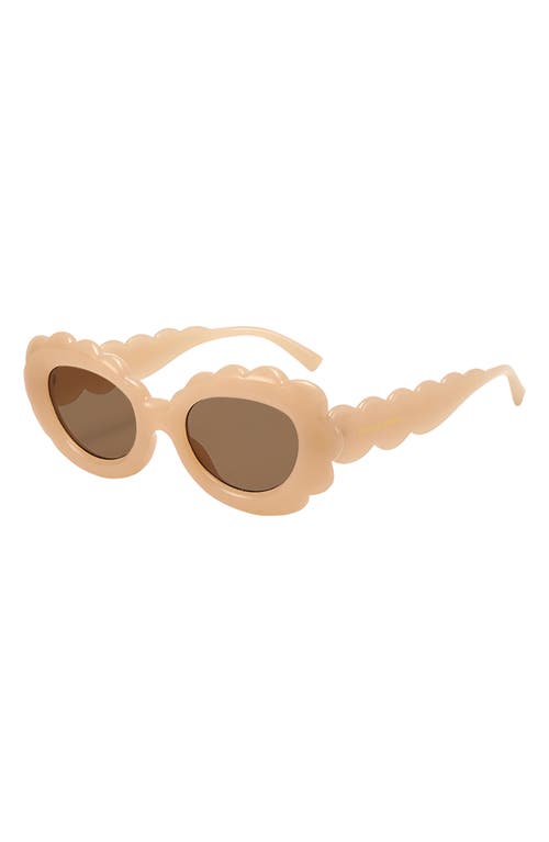 Fifth & Ninth Lilah 74mm Polarized Oversize Oval Sunglasses In Neutral