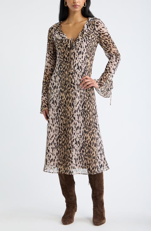 Ruffled Chiffon Dress