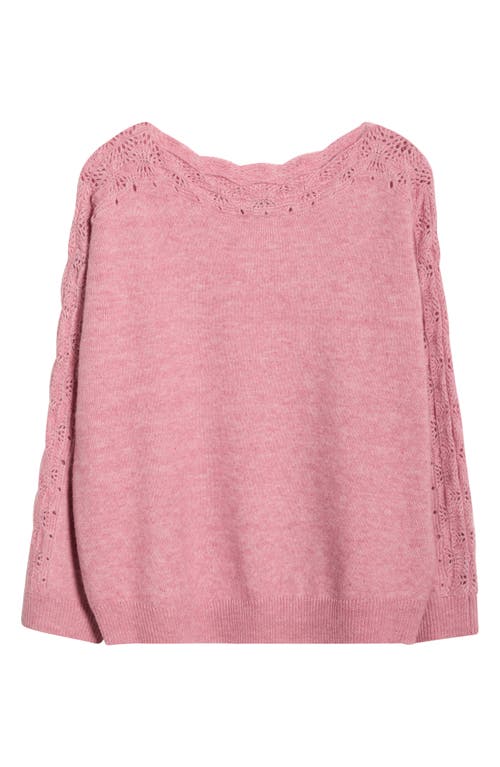 Wit & Wisdom Open Stitch Boat Neck Sweater In Animal Print