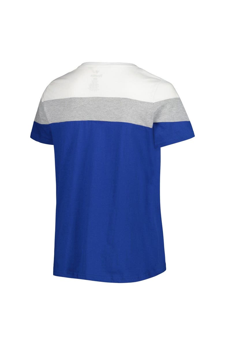 PROFILE Women's White/Royal Los Angeles Dodgers Plus Size Colorblock T-Shirt, Alternate, color, 