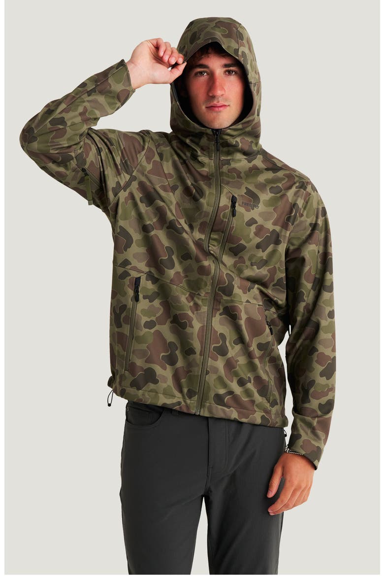 Thermowind Hooded Windbreaker, Alternate, color, VINTAGE CAMO OIL GREEN