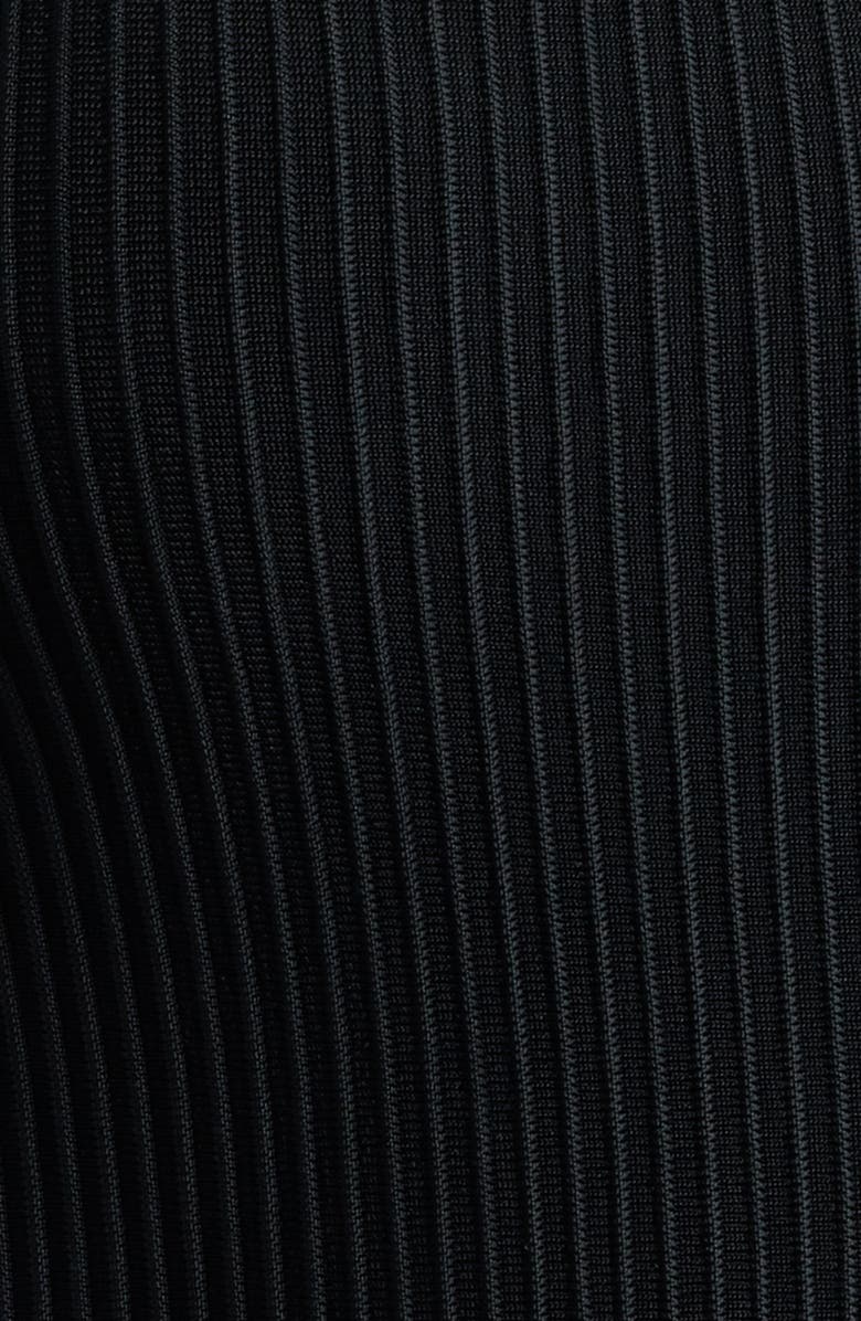 Elie Tahari The Angelique Metallic Pleated Long Sleeve Maxi Dress, Alternate, color, Noir/ Gold Lurex